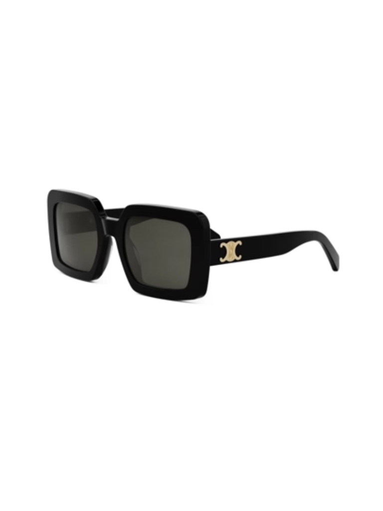 Celine Cl40304u 01a 56 Acetate Shiny Black Gray Sunglasses Cl40304u